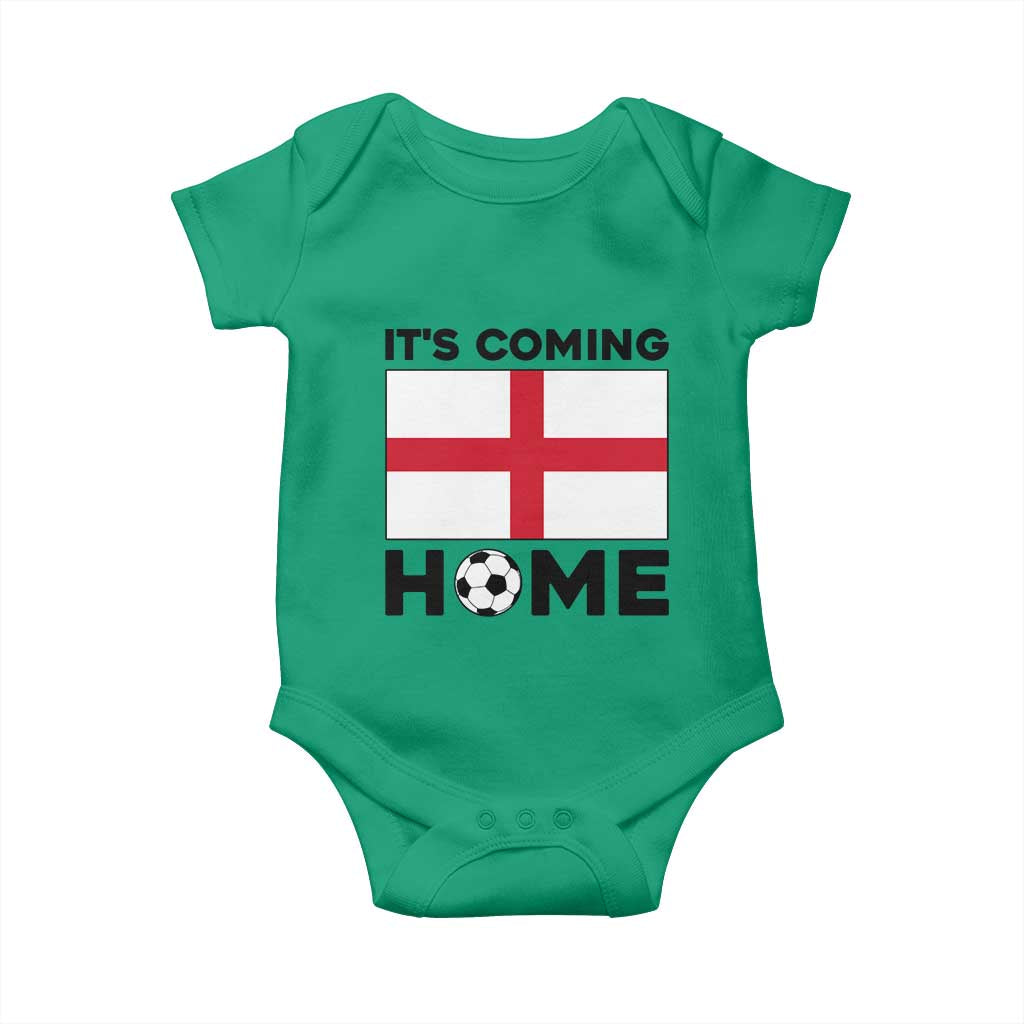 It is Coming Home England Football Flag Baby Onesie Patriotic Soccer Fans St Georges Cross Heritage Pride