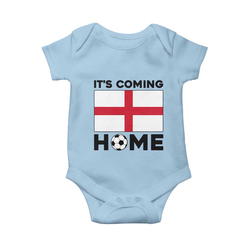 It is Coming Home England Football Flag Baby Onesie Patriotic Soccer Fans St Georges Cross Heritage Pride