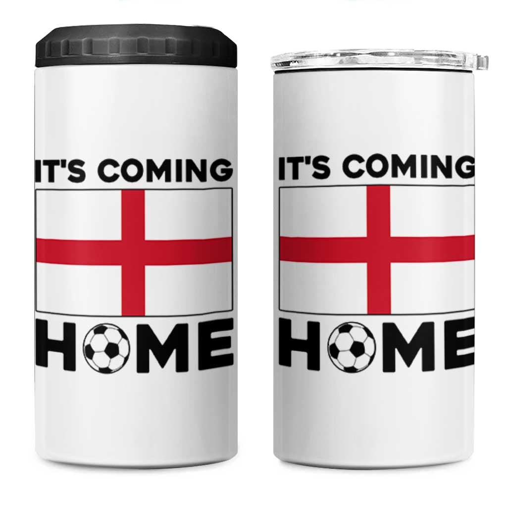 It is Coming Home England Football Flag 4 in 1 Can Cooler Tumbler Patriotic Soccer Fans St Georges Cross Heritage Pride