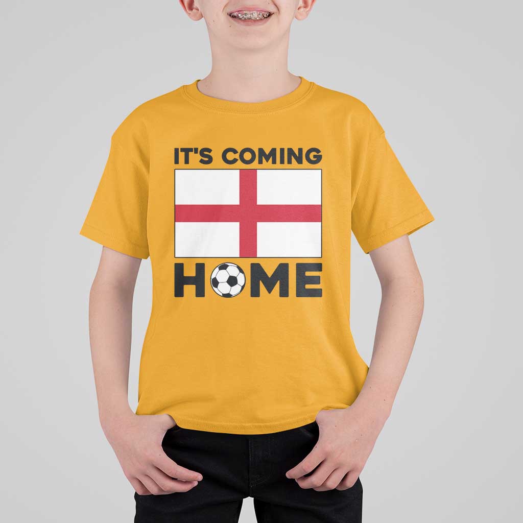 It is Coming Home England Football Flag T Shirt For Kid Patriotic Soccer Fans St Georges Cross Heritage Pride