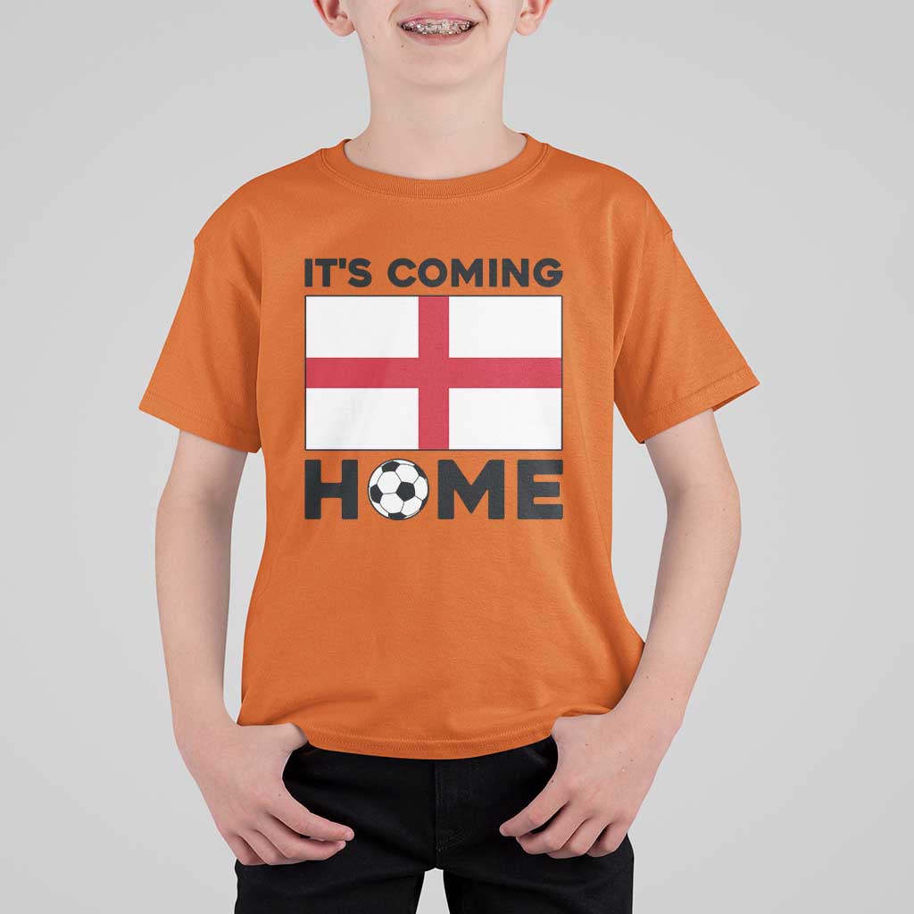 It is Coming Home England Football Flag T Shirt For Kid Patriotic Soccer Fans St Georges Cross Heritage Pride