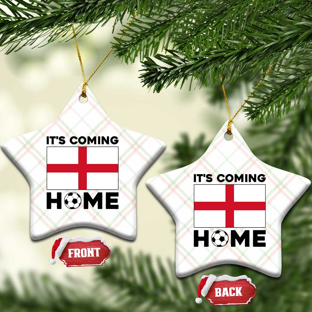 It is Coming Home England Football Flag Ceramic Ornament Patriotic Soccer Fans St Georges Cross Heritage Pride