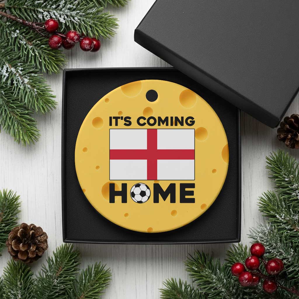 It is Coming Home England Football Flag Ceramic Ornament Patriotic Soccer Fans St Georges Cross Heritage Pride