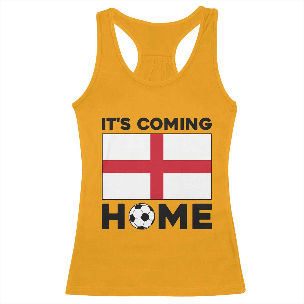 It is Coming Home England Football Flag Racerback Tank Top Patriotic Soccer Fans St Georges Cross Heritage Pride