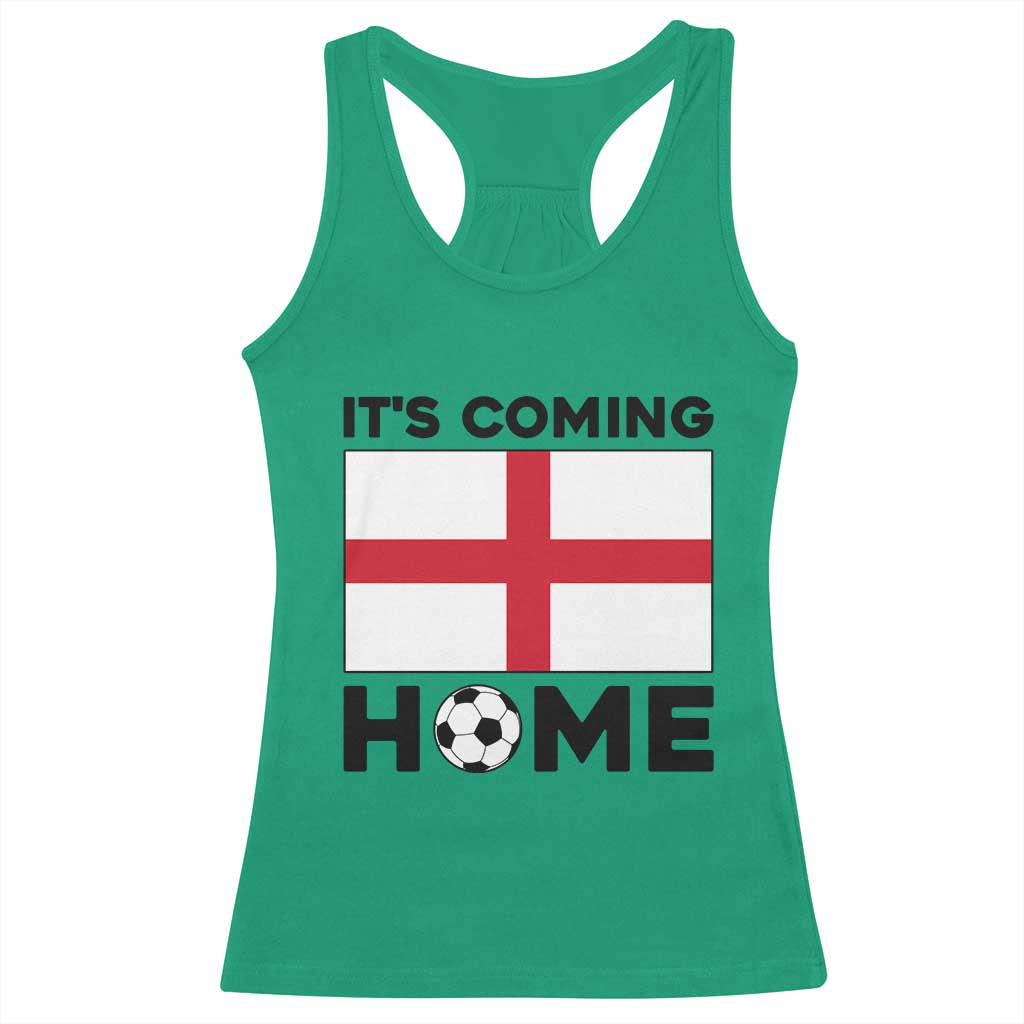 It is Coming Home England Football Flag Racerback Tank Top Patriotic Soccer Fans St Georges Cross Heritage Pride