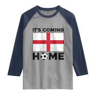It is Coming Home England Football Flag Raglan Shirt Patriotic Soccer Fans St Georges Cross Heritage Pride