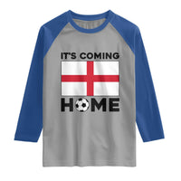 It is Coming Home England Football Flag Raglan Shirt Patriotic Soccer Fans St Georges Cross Heritage Pride