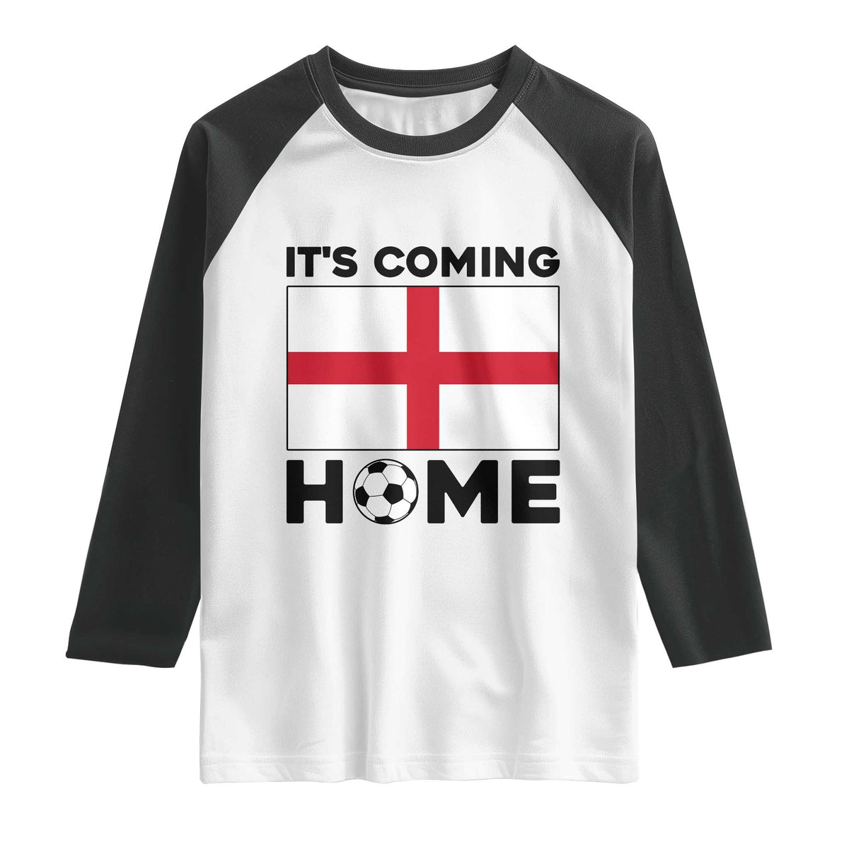 It is Coming Home England Football Flag Raglan Shirt Patriotic Soccer Fans St Georges Cross Heritage Pride