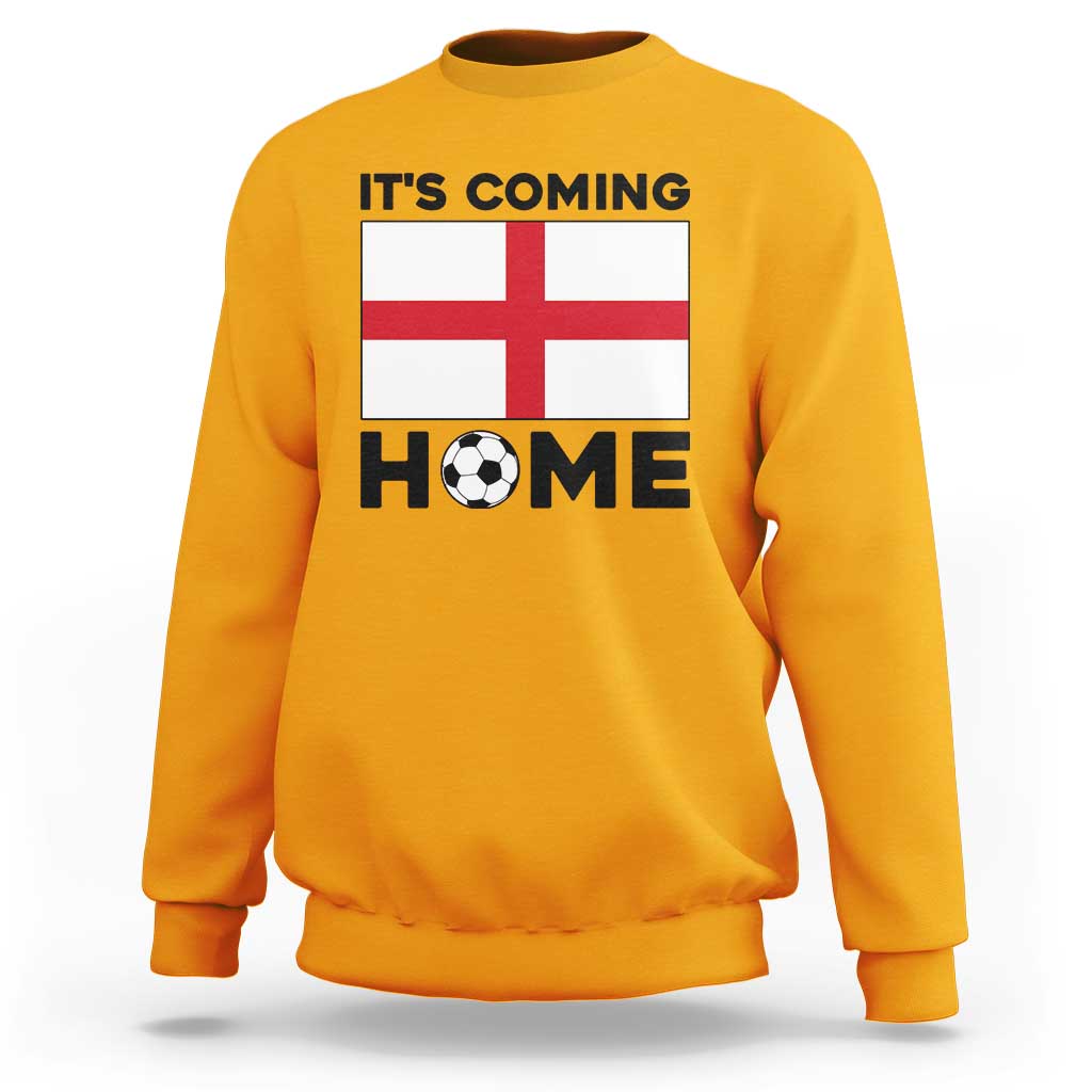 It is Coming Home England Football Flag Sweatshirt Patriotic Soccer Fans St Georges Cross Heritage Pride