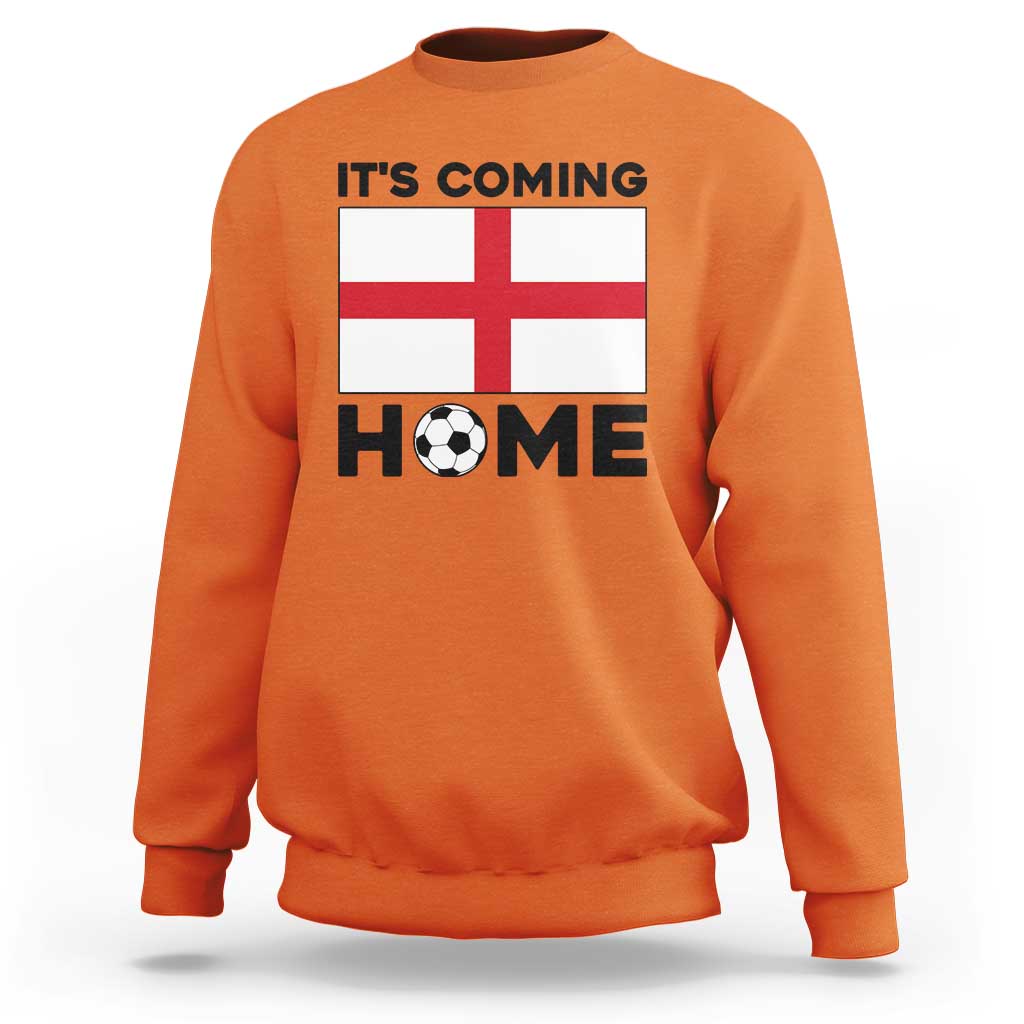 It is Coming Home England Football Flag Sweatshirt Patriotic Soccer Fans St Georges Cross Heritage Pride