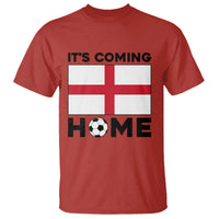 It is Coming Home England Football Flag T Shirt Patriotic Soccer Fans St Georges Cross Heritage Pride