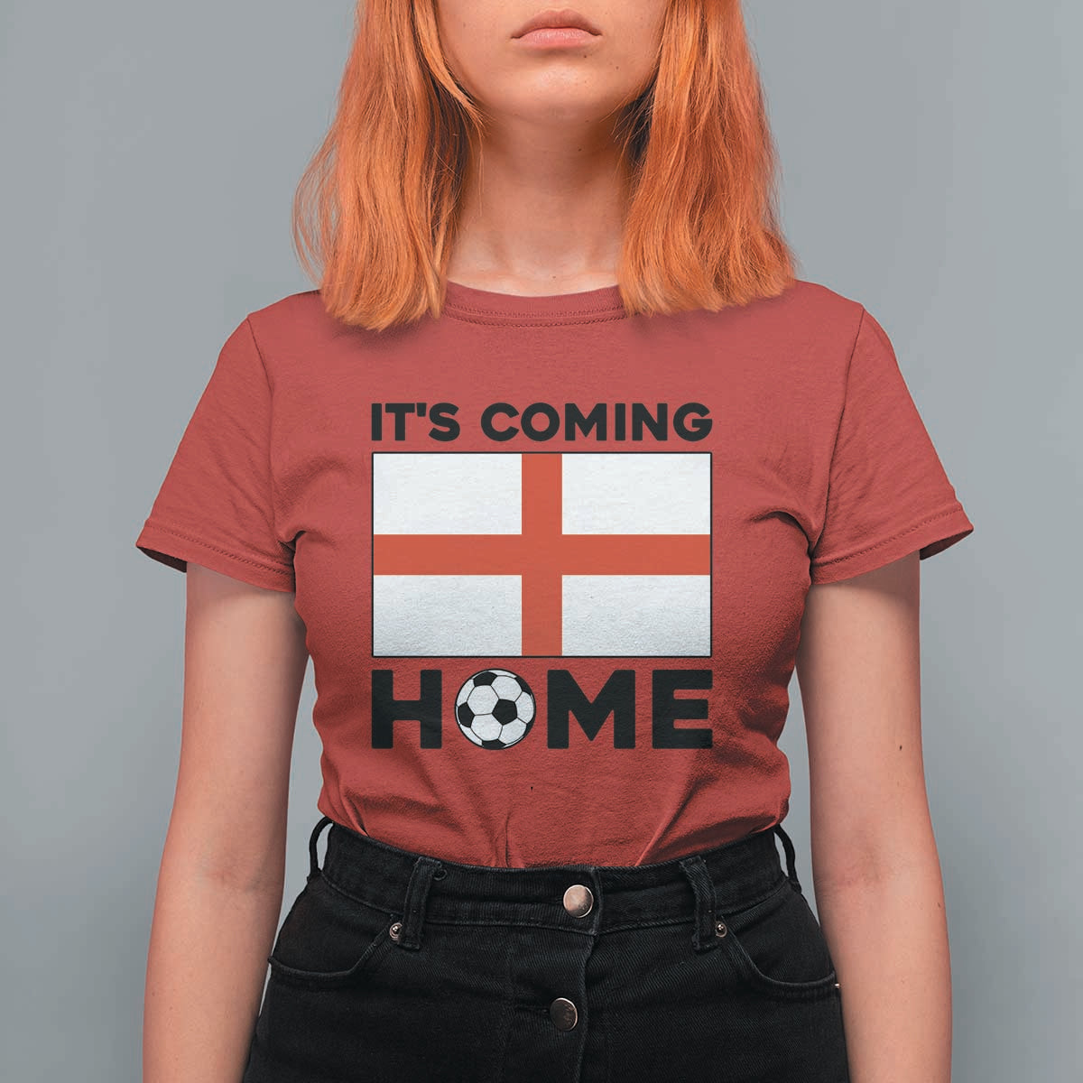 It is Coming Home England Football Flag T Shirt For Women Patriotic Soccer Fans St Georges Cross Heritage Pride