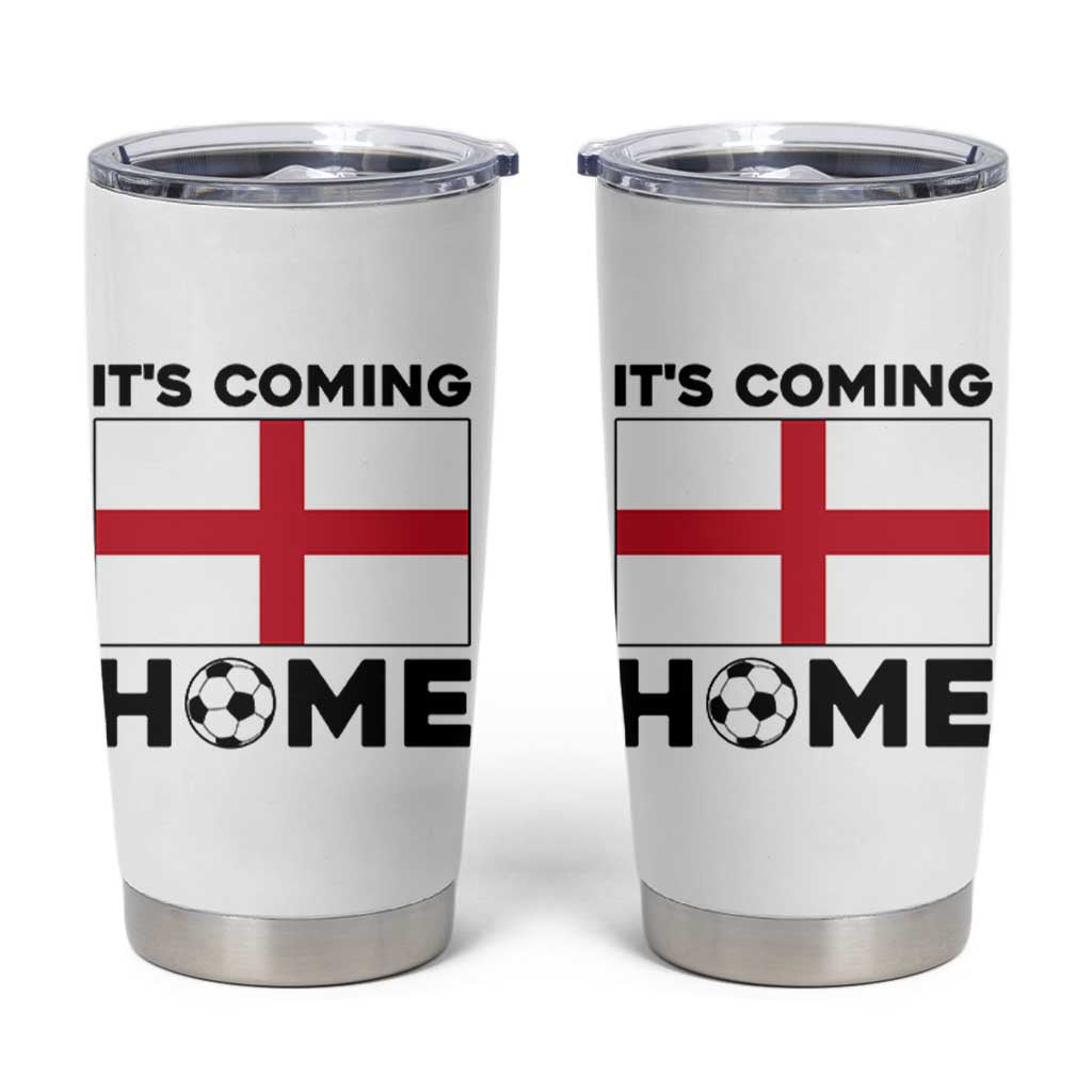 It is Coming Home England Football Flag Tumbler Cup Patriotic Soccer Fans St Georges Cross Heritage Pride