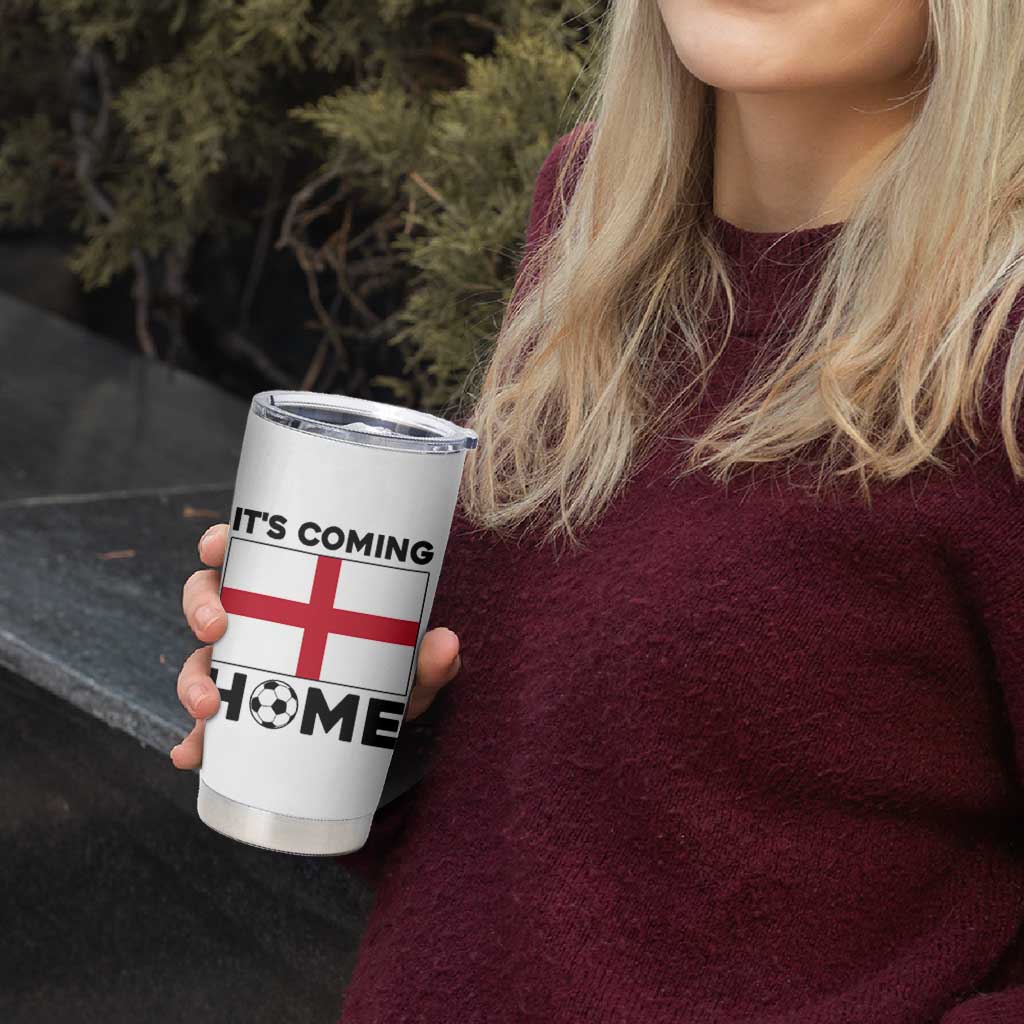 It is Coming Home England Football Flag Tumbler Cup Patriotic Soccer Fans St Georges Cross Heritage Pride