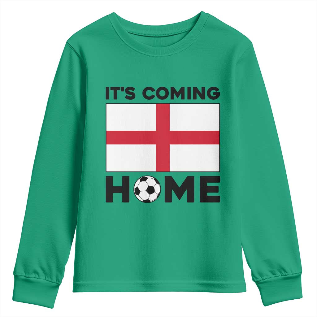 It is Coming Home England Football Flag Youth Sweatshirt Patriotic Soccer Fans St Georges Cross Heritage Pride