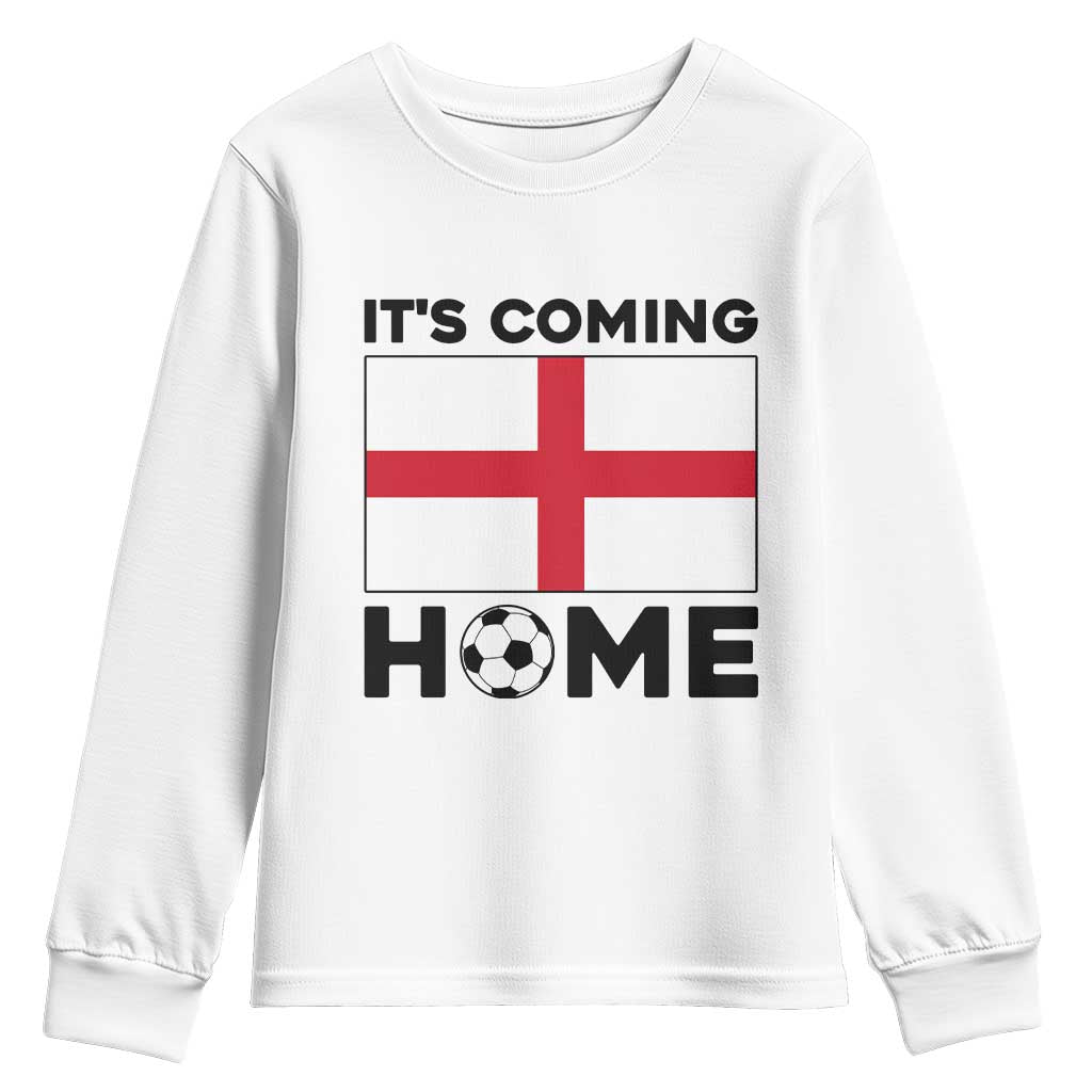 It is Coming Home England Football Flag Youth Sweatshirt Patriotic Soccer Fans St Georges Cross Heritage Pride