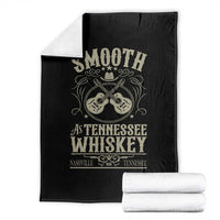 Smooth As Tennessee Whiskey Throw Blanket Country Music Guitar Drinking Addict