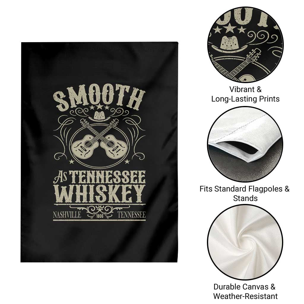 Smooth As Tennessee Whiskey Garden Flag Country Music Guitar Drinking Addict