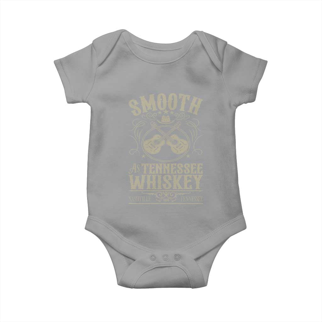 Smooth As Tennessee Whiskey Baby Onesie Country Music Guitar Drinking Addict