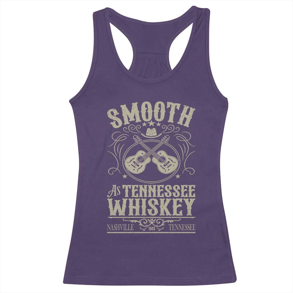 Smooth As Tennessee Whiskey Racerback Tank Top Country Music Guitar Drinking Addict