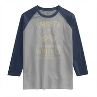Smooth As Tennessee Whiskey Raglan Shirt Country Music Guitar Drinking Addict