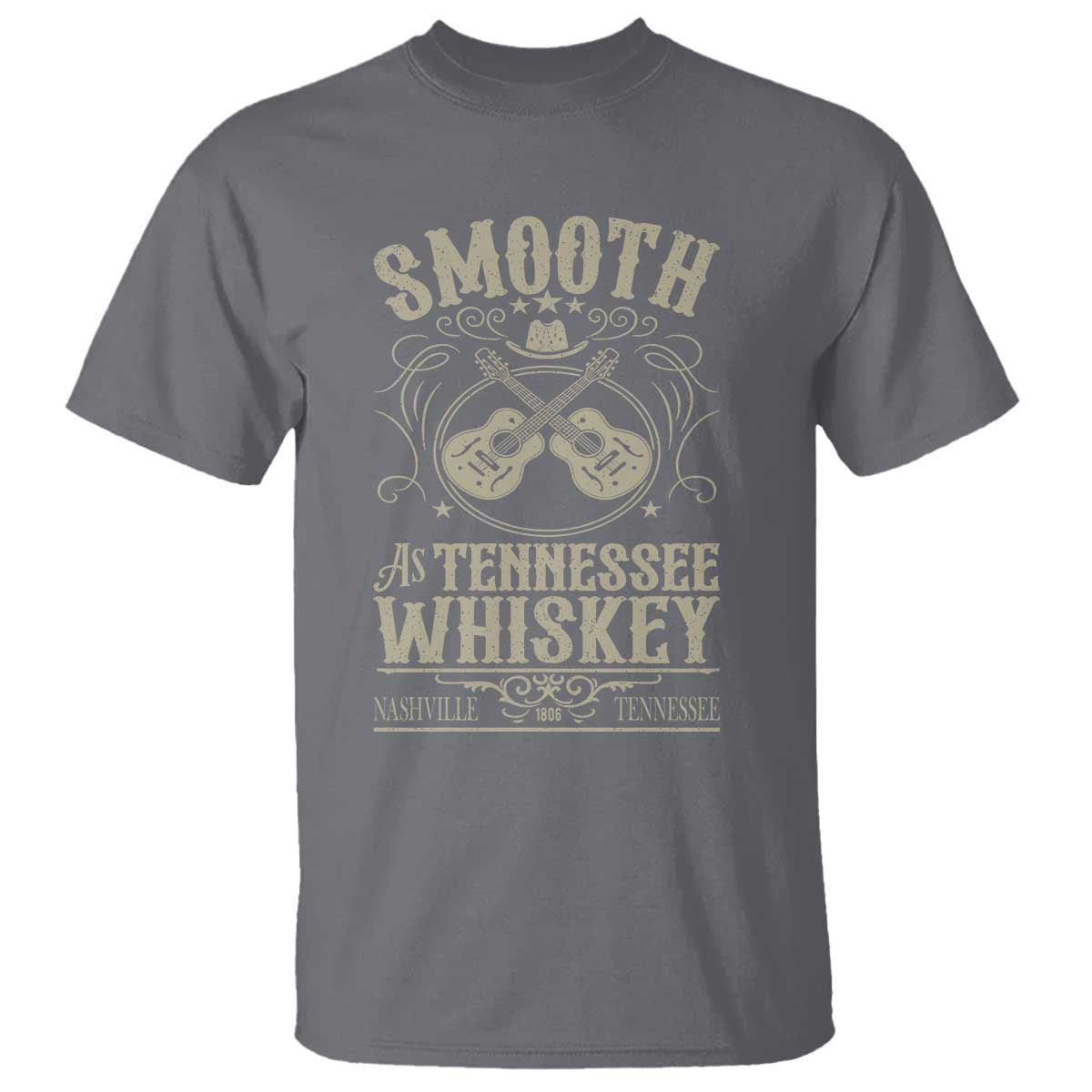 Smooth As Tennessee Whiskey T Shirt Country Music Guitar Drinking Addict