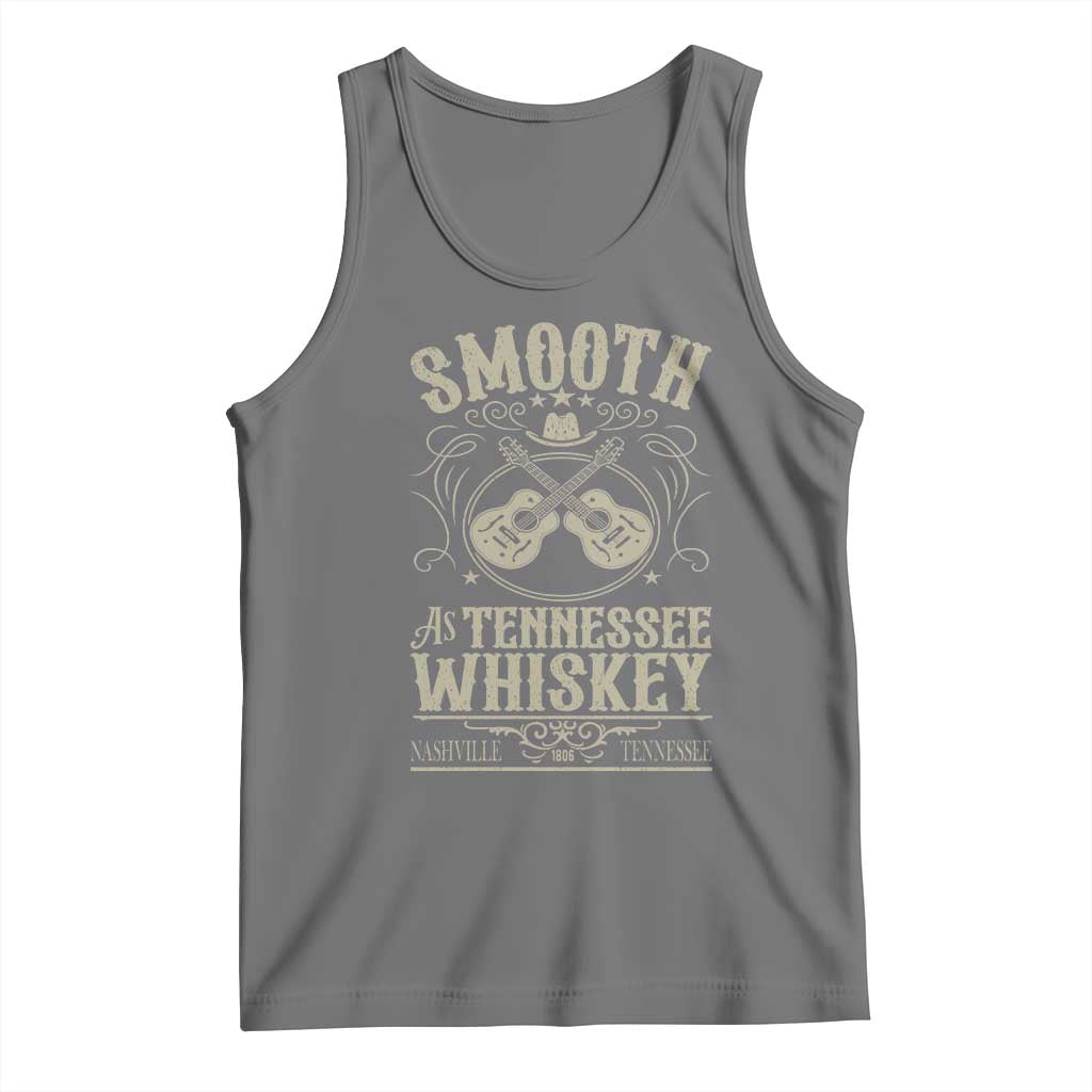 Smooth As Tennessee Whiskey Tank Top Country Music Guitar Drinking Addict
