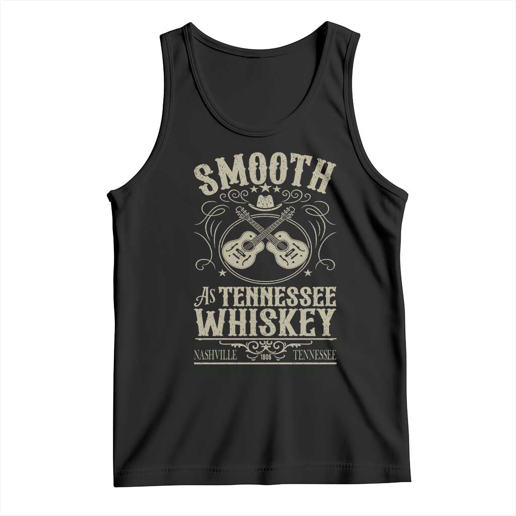 Smooth As Tennessee Whiskey Tank Top Country Music Guitar Drinking Addict