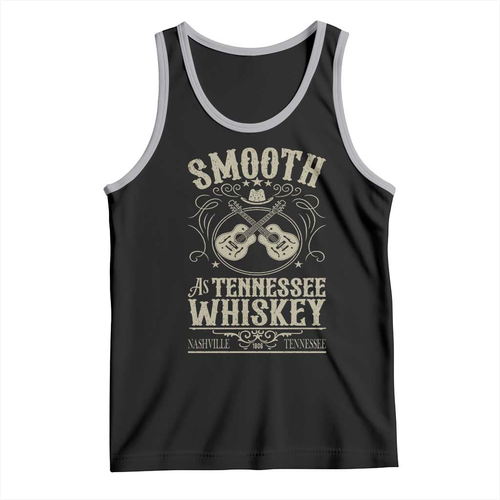 Smooth As Tennessee Whiskey Tank Top Country Music Guitar Drinking Addict