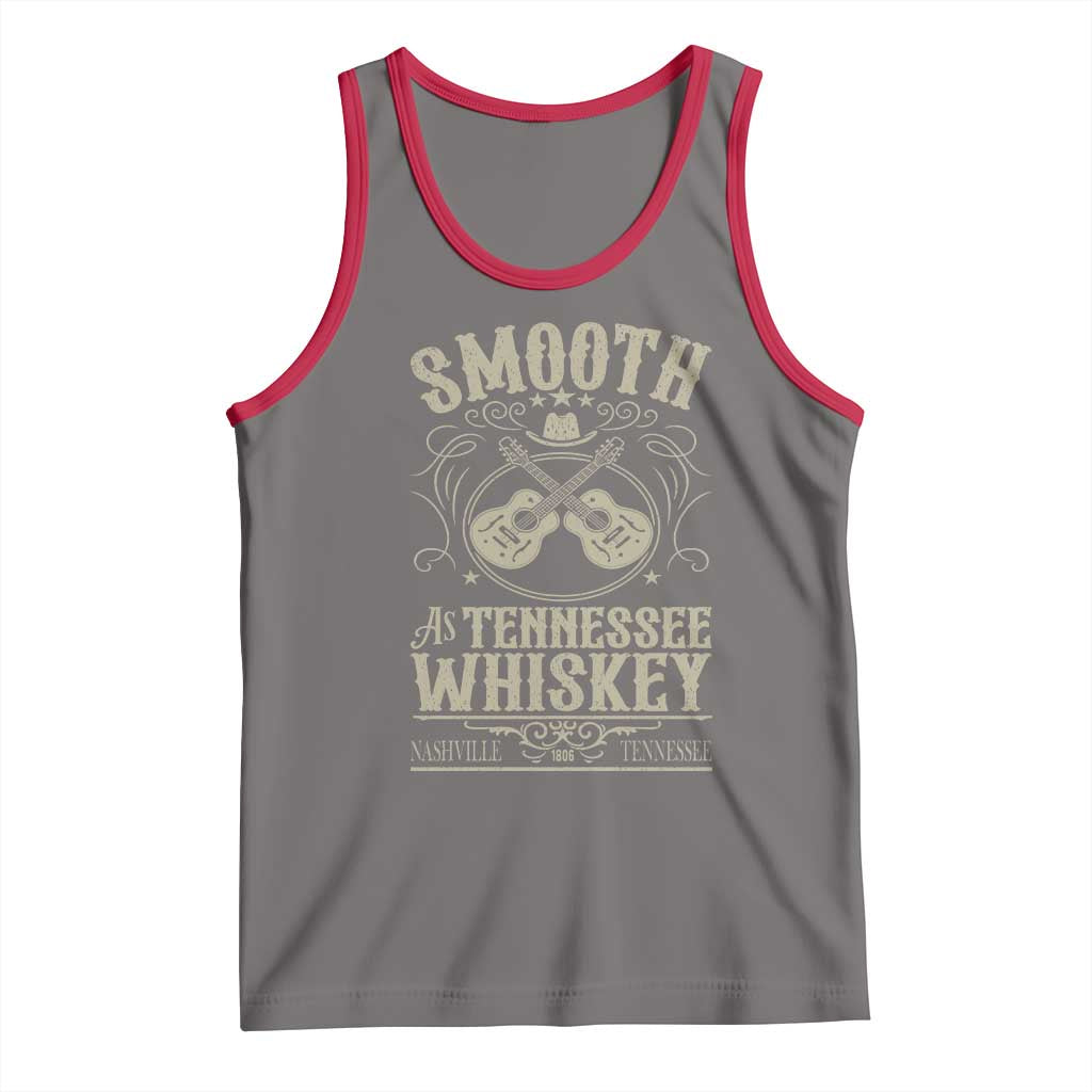 Smooth As Tennessee Whiskey Tank Top Country Music Guitar Drinking Addict