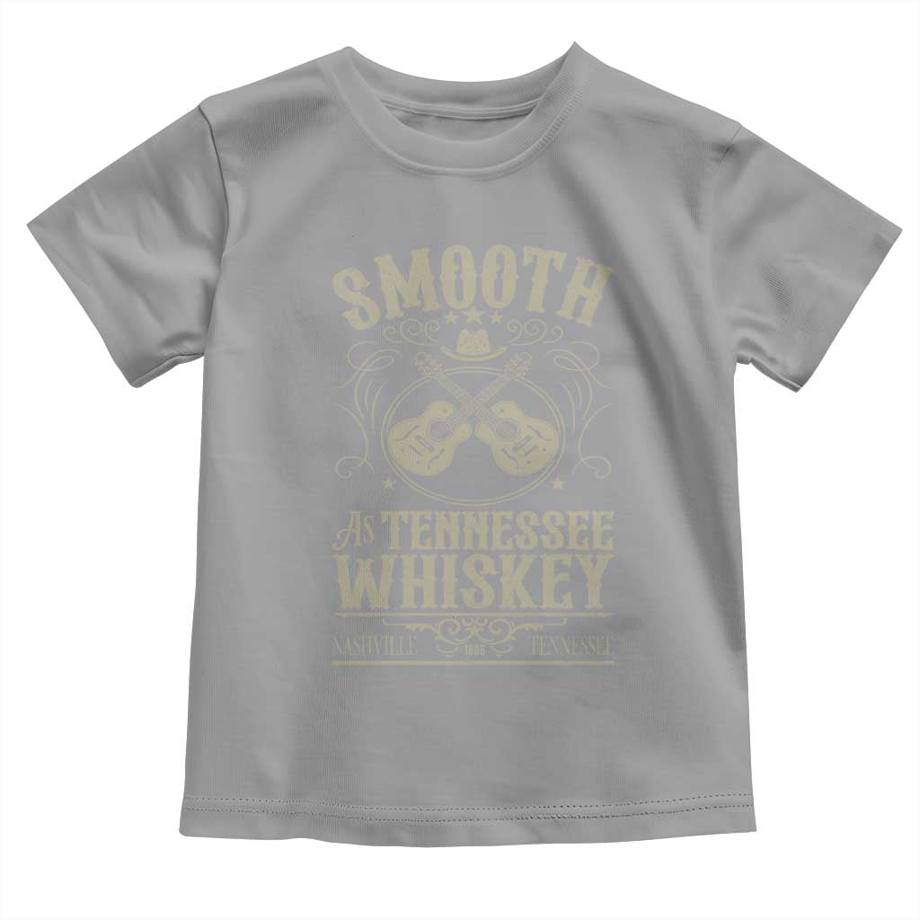 Smooth As Tennessee Whiskey Toddler T Shirt Country Music Guitar Drinking Addict