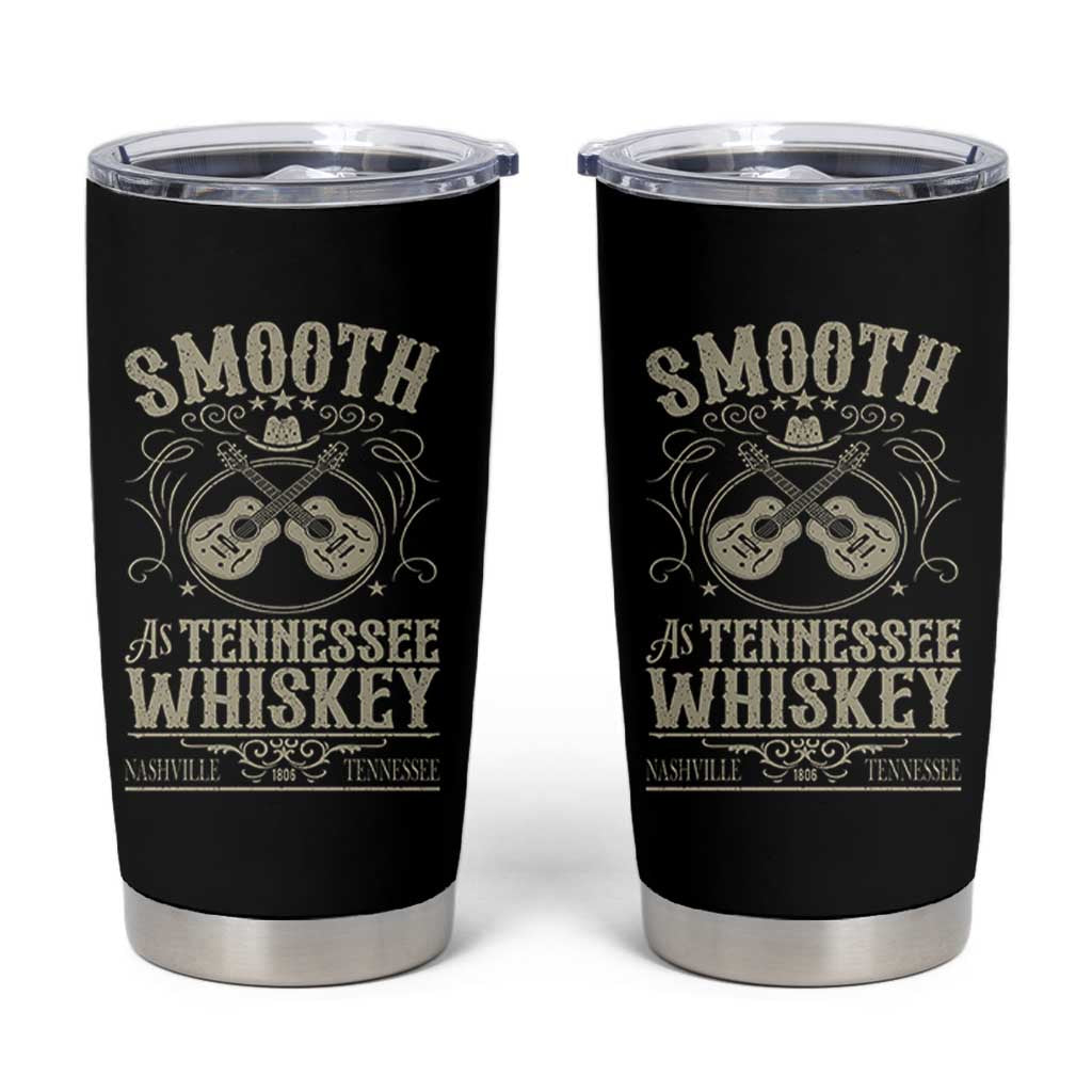 Smooth As Tennessee Whiskey Tumbler Cup Country Music Guitar Drinking Addict