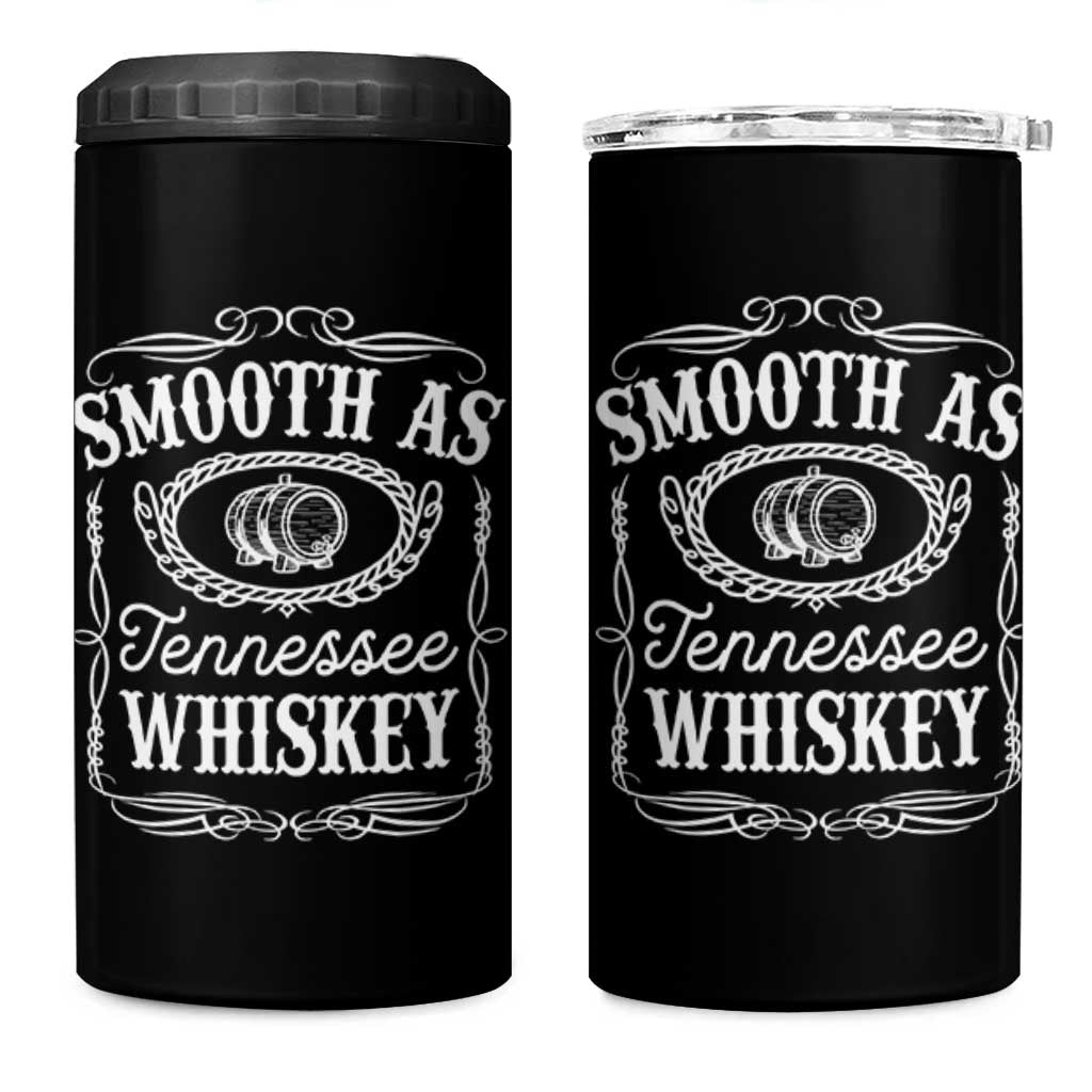 Smooth As Tennessee Whiskey Distillery Barrel Vintage 4 in 1 Can Cooler Tumbler