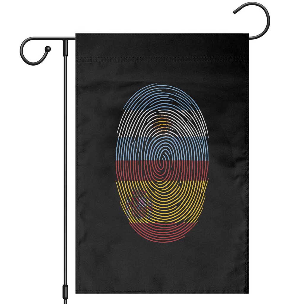 Argentina Spain Flag Fingerprint Graphic Garden Flag Dual Heritage Spanish Argetine Pride Match Day