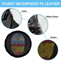 Argentina Spain Flag Fingerprint Graphic Spare Tire Cover Dual Heritage Spanish Argetine Pride Match Day