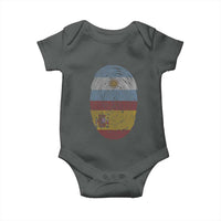 Argentina Spain Flag Fingerprint Graphic Baby Onesie Dual Heritage Spanish Argetine Pride Match Day