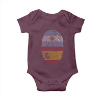 Argentina Spain Flag Fingerprint Graphic Baby Onesie Dual Heritage Spanish Argetine Pride Match Day