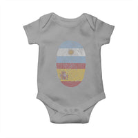 Argentina Spain Flag Fingerprint Graphic Baby Onesie Dual Heritage Spanish Argetine Pride Match Day