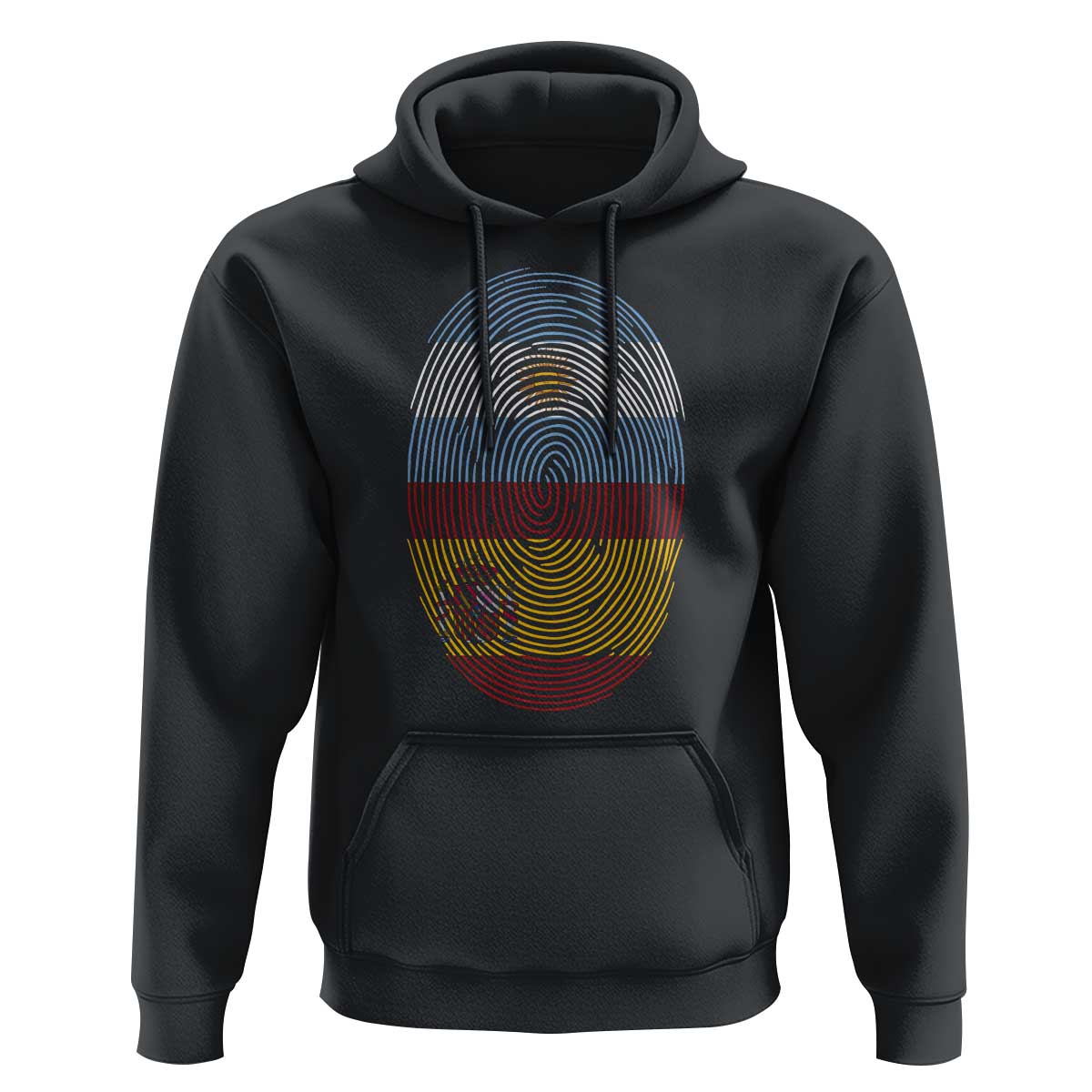 Argentina Spain Flag Fingerprint Graphic Hoodie Dual Heritage Spanish Argetine Pride Match Day