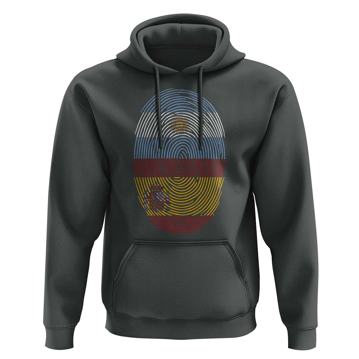 Argentina Spain Flag Fingerprint Graphic Hoodie Dual Heritage Spanish Argetine Pride Match Day