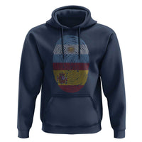 Argentina Spain Flag Fingerprint Graphic Hoodie Dual Heritage Spanish Argetine Pride Match Day