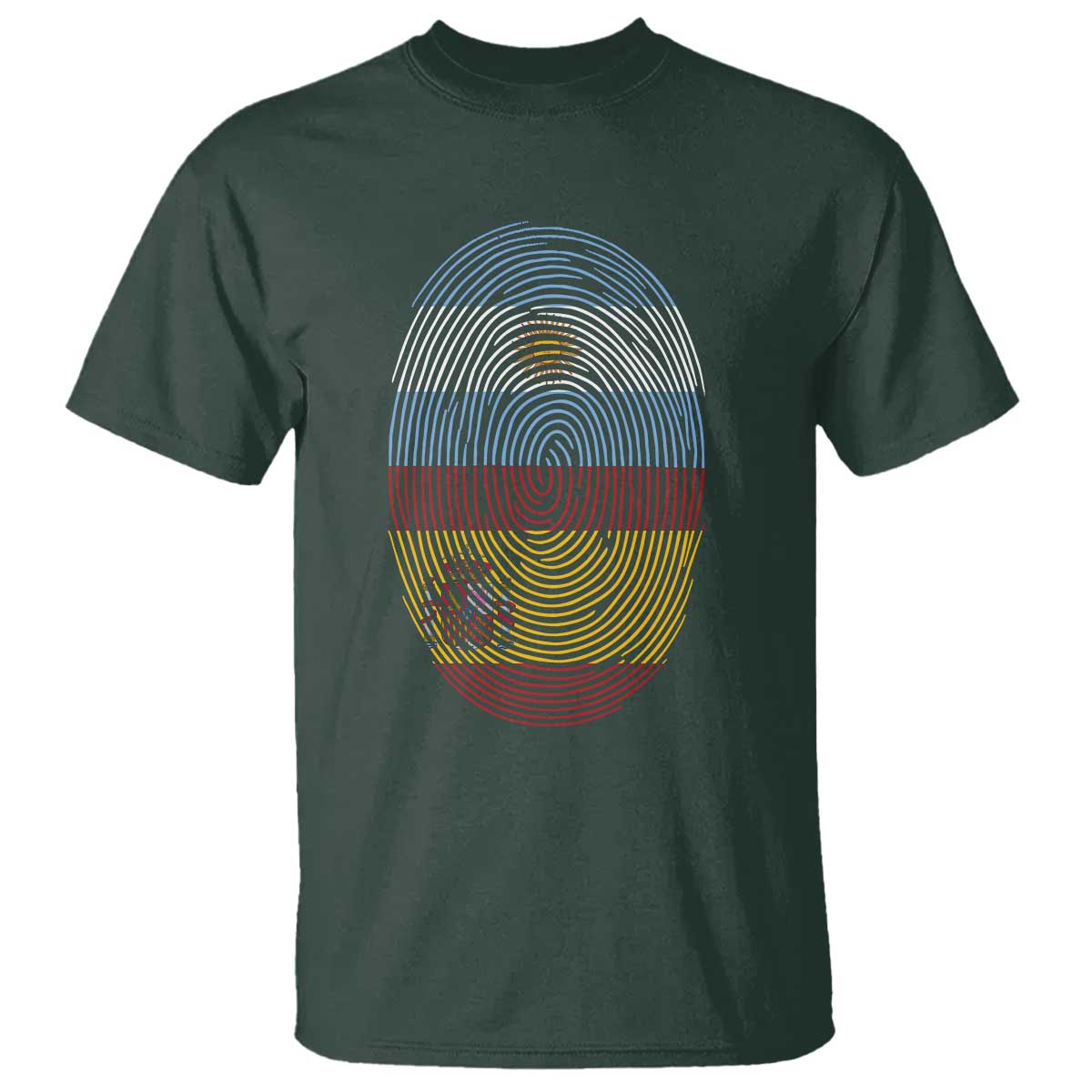 Argentina Spain Flag Fingerprint Graphic T Shirt Dual Heritage Spanish Argetine Pride Match Day