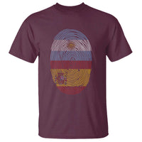 Argentina Spain Flag Fingerprint Graphic T Shirt Dual Heritage Spanish Argetine Pride Match Day