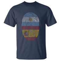 Argentina Spain Flag Fingerprint Graphic T Shirt Dual Heritage Spanish Argetine Pride Match Day