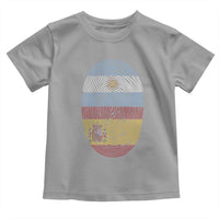 Argentina Spain Flag Fingerprint Graphic Toddler T Shirt Dual Heritage Spanish Argetine Pride Match Day
