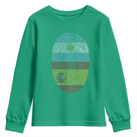 Argentina Spain Flag Fingerprint Graphic Youth Sweatshirt Dual Heritage Spanish Argetine Pride Match Day