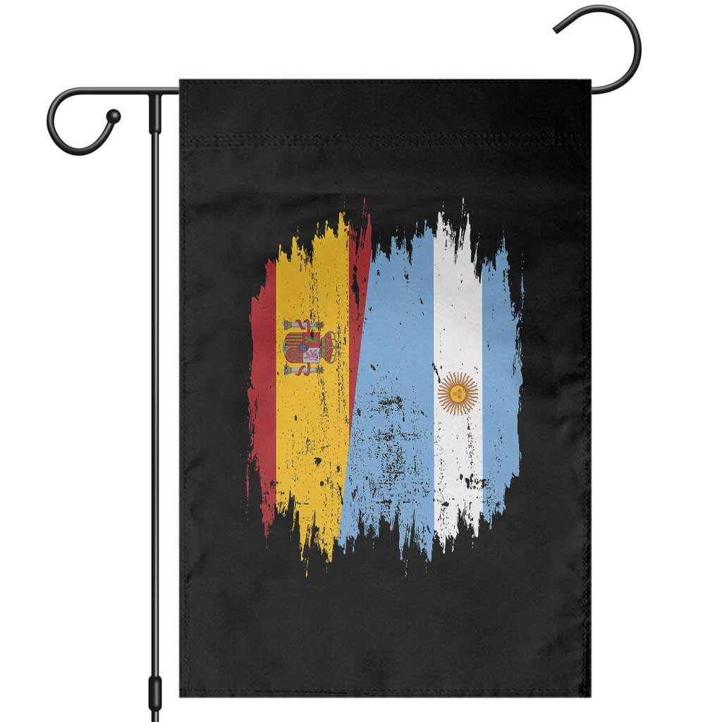 Argentina Spain Dual Heritage Flag Graphic Garden Flag Vintage Spanish Argetine Match Day Pride