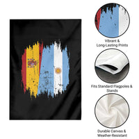 Argentina Spain Dual Heritage Flag Graphic Garden Flag Vintage Spanish Argetine Match Day Pride