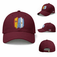 Argentina Spain Dual Heritage Flag Graphic Baseball Cap Vintage Spanish Argetine Match Day Pride