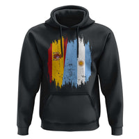 Argentina Spain Dual Heritage Flag Graphic Hoodie Vintage Spanish Argetine Match Day Pride